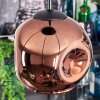 Ripoll Suspension, Boule lumineuse, Suspension grappe Bleu, Vert, Cuivré, 4 lumières