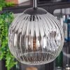 Ripoll Suspension, Boule lumineuse, Suspension grappe Chrome, Clair, Fumé, 4 lumières