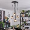 Ripoll Suspension, Boule lumineuse, Suspension grappe Ambre, Clair, 4 lumières