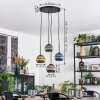 Koyoto Suspension, Boule lumineuse, Suspension grappe Bleu, Or, Vert, Cuivré, 4 lumières