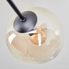 Koyoto Plafonnier, Boule lumineuse 78 cm Ambre, Clair, Fumé, 6 lumières