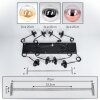 Gastor Suspension, Boule lumineuse, Suspension Ambre, Chrome, Clair, Cuivré, Fumé, 8 lumières