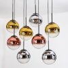 Gastor Suspension, Boule lumineuse, Suspension Chrome, Or, Clair, Cuivré, Fumé, 8 lumières