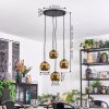 Ripoll Suspension, Boule lumineuse, Suspension grappe Or, 4 lumières