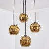 Ripoll Suspension, Boule lumineuse, Suspension grappe Or, 4 lumières