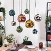 Ripoll Suspension, Boule lumineuse, Suspension Écru, Noir, 8 lumières