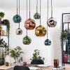 Ripoll Suspension, Boule lumineuse, Suspension Écru, Noir, 8 lumières
