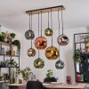 Ripoll Suspension, Boule lumineuse, Suspension Écru, Noir, 8 lumières