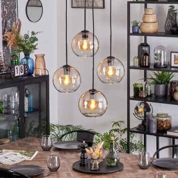 Koyoto Suspension, Boule lumineuse, Suspension grappe Ambre, Clair, 4 lumières Koyoto Suspension, Boule lumineuse, Suspension grappe Ambre, Clair, 4 lumières