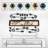 Ripoll Suspension, Boule lumineuse, Suspension Écru, Noir, 8 lumières