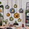 Ripoll Suspension, Boule lumineuse, Suspension Écru, Noir, 8 lumières