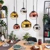 Gastor Suspension, Boule lumineuse, Suspension Chrome, Or, Clair, Cuivré, Fumé, 6 lumières