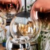 Gastor Suspension, Boule lumineuse, Suspension Ambre, Chrome, Clair, Cuivré, Fumé, 8 lumières
