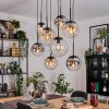 Gastor Suspension, Boule lumineuse, Suspension Ambre, Clair, Fumé, 8 lumières