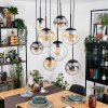 Gastor Suspension, Boule lumineuse, Suspension Ambre, Clair, Fumé, 8 lumières