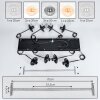 Gastor Suspension, Boule lumineuse, Suspension Ambre, Clair, Fumé, 8 lumières