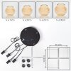 Koyoto Boule lumineuse, Suspension grappe Ambre, 4 lumières