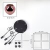 Ripoll Suspension, Boule lumineuse, Suspension grappe Cuivré, 4 lumières