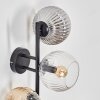 Koyoto Boule lumineuse, Applique murale Ambre, Clair, Fumé, 3 lumières