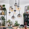 Gastor Suspension, Boule lumineuse, Suspension Ambre, Clair, Fumé, 8 lumières