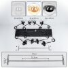 Gastor Suspension, Boule lumineuse, Suspension Ambre, Chrome, Clair, Fumé, 8 lumières