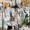Gastor Suspension, Boule lumineuse, Suspension Ambre, Chrome, Clair, Fumé, 8 lumières