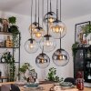 Gastor Suspension, Boule lumineuse, Suspension Ambre, Clair, Fumé, 8 lumières