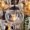 Gastor Suspension, Boule lumineuse, Suspension Ambre, Chrome, Clair, Fumé, 8 lumières