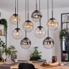 Gastor Suspension, Boule lumineuse, Suspension Ambre, Clair, Fumé, 8 lumières