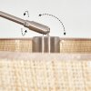 Sabadim Lampadaire Nickel mat, Noir, 1 lumière