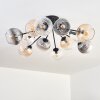 Koyoto Plafonnier, Boule lumineuse 89 cm Ambre, Clair, Fumé, 12 lumières
