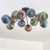 Koyoto Plafonnier, Boule lumineuse 89 cm Bleu, Vert, Cuivré, 12 lumières