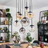 Gastor Suspension, Boule lumineuse, Suspension Ambre, Clair, Fumé, 8 lumières