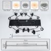 Gastor Suspension, Boule lumineuse, Suspension Ambre, Clair, Fumé, 8 lumières
