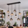 Gastor Suspension, Boule lumineuse, Suspension Ambre, Clair, Fumé, 8 lumières
