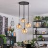 Ripoll Suspension, Boule lumineuse, Suspension grappe Ambre, Clair, 4 lumières