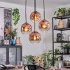 Ripoll Boule lumineuse, Suspension grappe Clair, Cuivré, 4 lumières