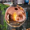 Ripoll Boule lumineuse, Suspension grappe Clair, Cuivré, 4 lumières