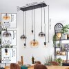 Koyoto Suspension, Boule lumineuse, Suspension Ambre, Clair, Fumé, 6 lumières