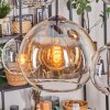 Koyoto Suspension, Boule lumineuse, Suspension Ambre, Clair, Fumé, 6 lumières