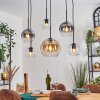 Koyoto Suspension, Boule lumineuse, Suspension Ambre, Clair, Fumé, 6 lumières