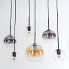 Koyoto Suspension, Boule lumineuse, Suspension Ambre, Clair, Fumé, 6 lumières