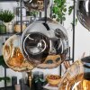 Ripoll Suspension, Boule lumineuse, Suspension Ambre, Fumé, 6 lumières