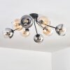 Koyoto Plafonnier, Boule lumineuse 85 cm Ambre, Clair, Fumé, 8 lumières