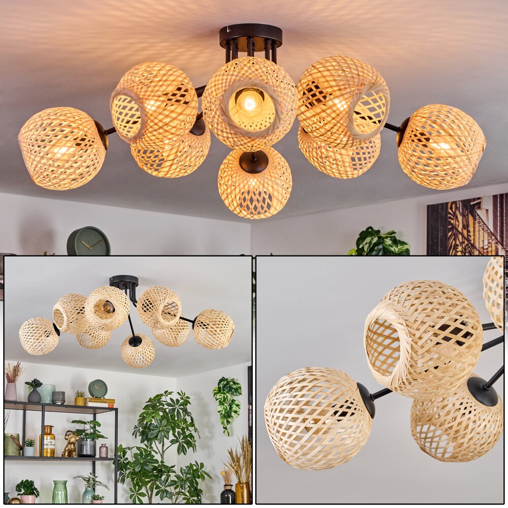 Basto Plafonnier Écru, 8 lumières main product photo