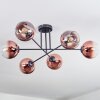 Koyoto Plafonnier, Boule lumineuse 78 cm Clair, Cuivré, 6 lumières