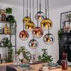 Gastor Suspension, Boule lumineuse, Suspension Chrome, Or, Clair, Cuivré, Fumé, 8 lumières