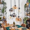 Koyoto Suspension, Boule lumineuse, Suspension Ambre, Clair, Fumé, 6 lumières