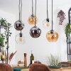 Ripoll Suspension, Boule lumineuse, Suspension Ambre, Clair, Fumé, 6 lumières