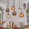 Ripoll Suspension, Boule lumineuse, Suspension Ambre, Clair, Fumé, 6 lumières